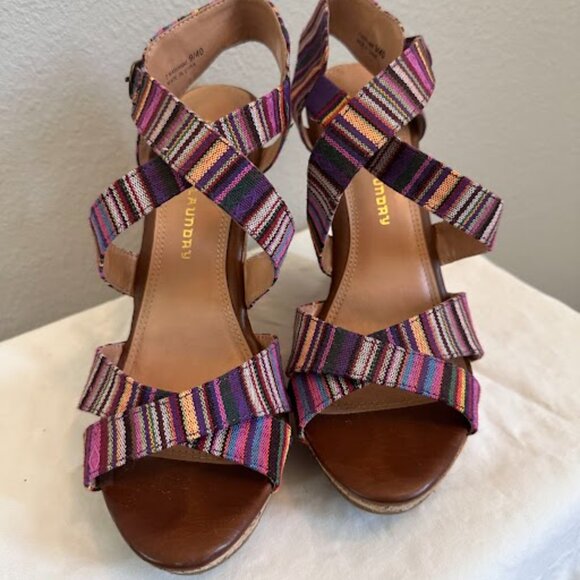 Chinese Laundry Wedge Colorful Heels - Picture 2 of 6